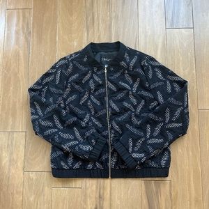 Bomber Jacket with Beautiful Navy and silver embroidery